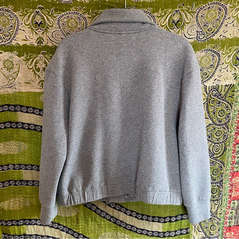 Varley Heathered Cloud Earl Boxy Moto Comfy Sweatshirt Bomber Jacket Size Medium - Picture 11 of 16
